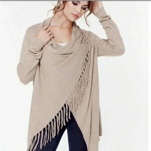 Women's Fringe Detail Sweater - Tan